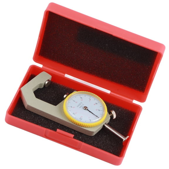 Sorven Measuring Thickness Dial Aluminum Alloy Thickness 0-20mm Dial Measuring Tool for Paper, Pipe, Sheet Metal with Pointed Head, Flat Head
