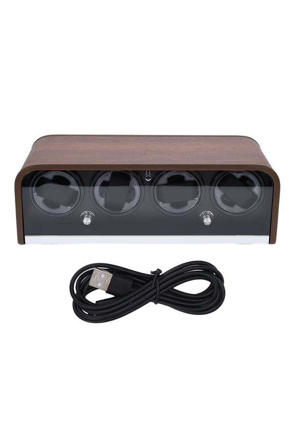 Mechanical Watch WinderWatch Winder for 4 Mechanical Watches 5 Modes Quiet Automatic Watch Winder Display Storage Box with LED Light for Home
