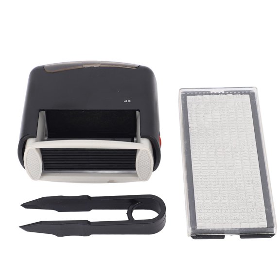 Sorven Message Customizable Stamp, Pre Loaded Red Ink Self Inking Stamp for Office