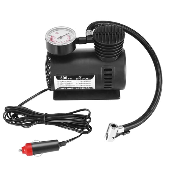 Sorven Mini Car Air Compressor Mini Car Air Compressor Auto Electric Tire Inflator Pump Portable 300PSI for Cars Motorcycles Kayaks Black