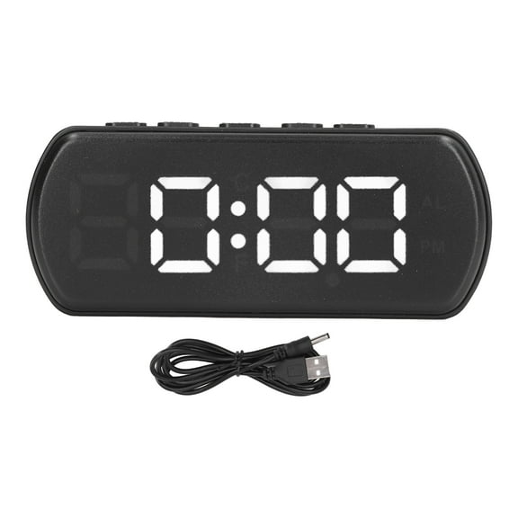 Sorven Mini Digital Alarm Clocks Digital Alarm Clock, LED Display with Snooze Function Temperature Sensor 12 24Hr Modes, Small Electronic Desk Clock for Bedroom Office Kitchen