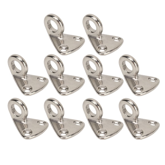 Sorven Mini Pad Eye Sailing Hook Marine Hanger Hook, 10 Pcs Pad Eye Fenders Hook Solid Construction Multifunction Secure Attach High Load Bearing for Boat