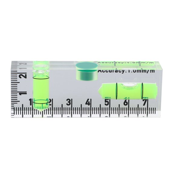 Sorven Mini Ruler Magnetic Level Ruler, Small Level Tool Acrylic Material for Horizontal Vertical Measurement