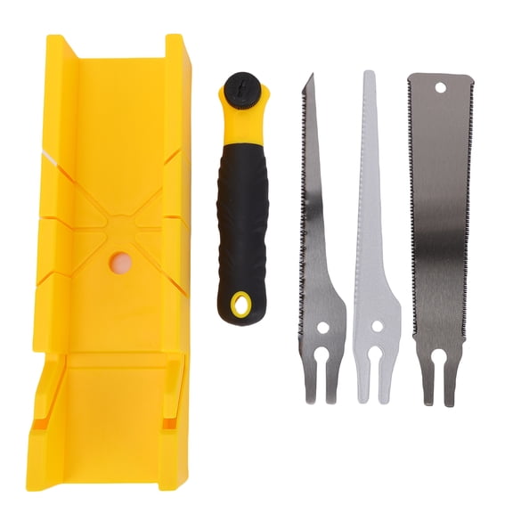 Sorven Miter Box Miter Miter Box and Saw Set Multi Angle Cutting Hand Saw and Miter Box Set for Wood Plastic Plasterboard Soft Metal