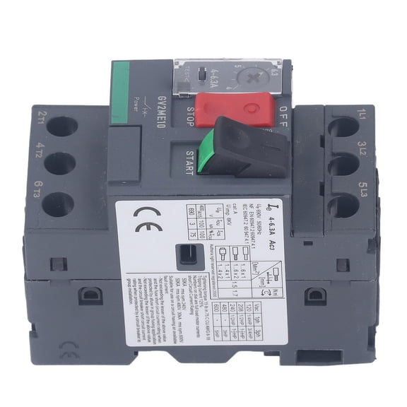 Sorven Motor Circuit Breaker Motor Overload Circuit Breaker, AC690V Thermal Magnetic Manual Starter Button Rail Mount, Suitable for Resistive, Capacitive and Inductive Loads, Tested Operation