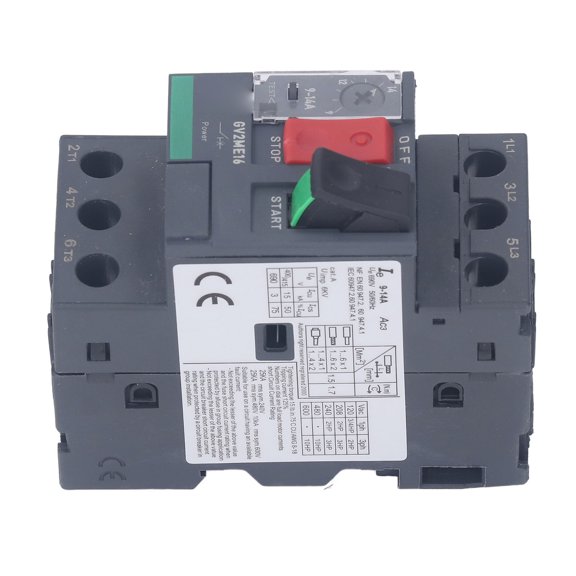 Sorven Motor Circuit Breaker Motor Overload Circuit Breaker, AC690V Thermal Magnetic Manual Starter Button Rail Mount, Suitable for Resistive, Capacitive and Inductive Loads, Tested Operation