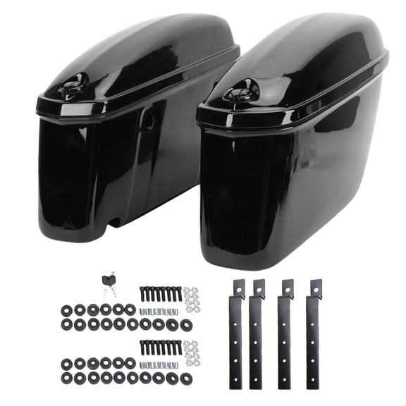 Sorven Motorcycle Saddlebags with Mounting Kit Motorcycle Motorcycle Hard Saddle Bags Side Box 22L Trunk Luggage Storage Box with Lock and Mounting Kit Replacement for