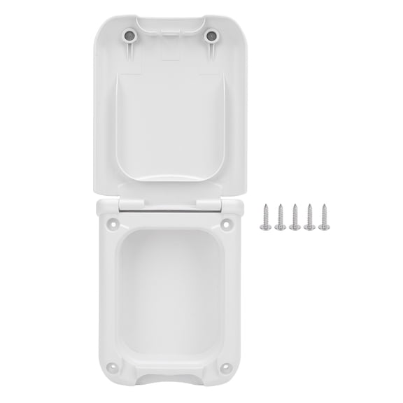 Sorven Motorhome External Electrical Box RV Power Outlet Box, RV Electrical Outlet Box Colorfast Clear Symbol UV Proof Anti Crack for Camping Vehicle