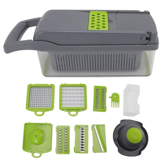 Sorven Multifunction Vegetable Fruit Chopper Onion Chopper, Detachable Structure Vegetable Chopper Stainless Steel Blades Kitchen Artifact Multipurpose for Peppers