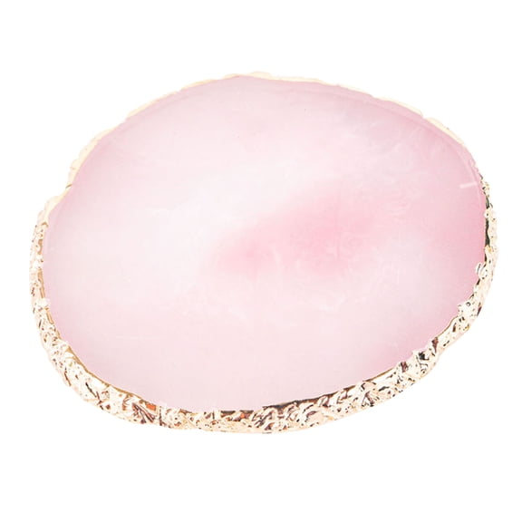Sorven Nail Art Display Board Nail Art Color Mixing Plate, Nail Art Palette Gold Hem Trim for Nail Salon Pink