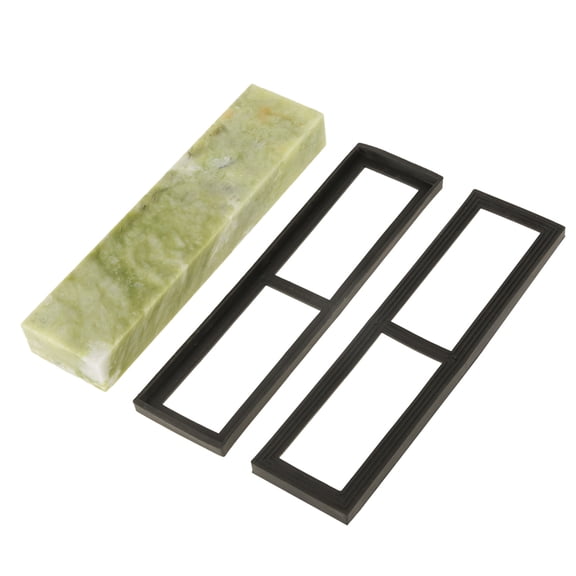 Sorven Natural Sharpening Stone Emerald Knife Sharpening Stone 10000 Grit Fine Whetstone Grindstone with Draining Base for Professional Chefs