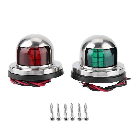 Sorven Navigation Signal Light Light 1 Pair Red & Green LED Navigation Light Signal Lamp Sidelight for Marine Boat Yacht Accessory