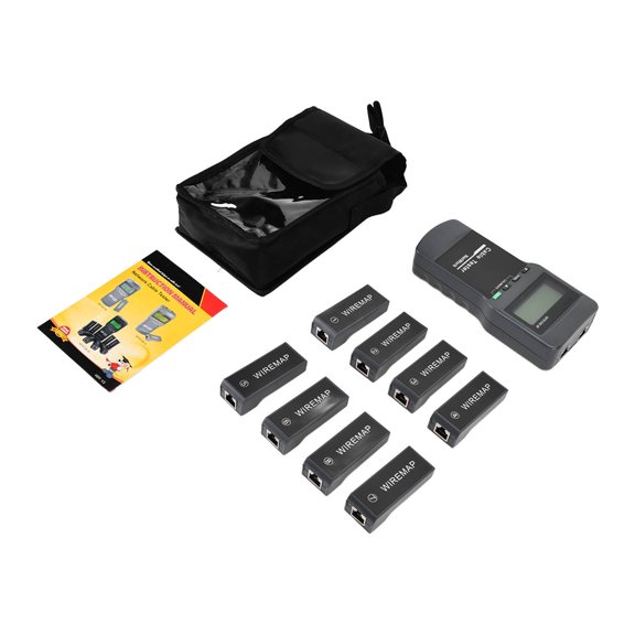 Sorven Network Cable Tester RJ45 Cable Finder, ABS Shell F-8108-M High Efficiency Lightweight Network Cable Tester Voltage Protection for Wiring Project for Line Detection