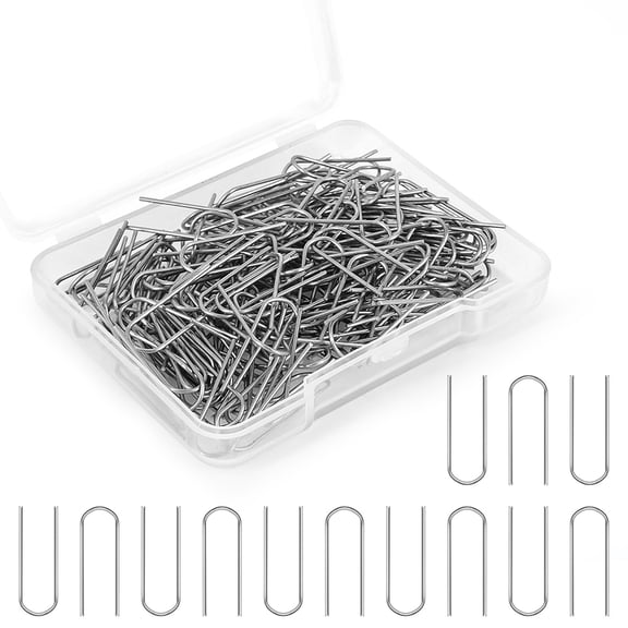 Sorven Nichrome Alloy Wire 80 Pieces High Temperature Nichrome Wire Jump Rings, U-shaped Nichrome Alloy Wire for DIY Pendant, Ceramic Ornaments, Fusing in Glass, 21 Gauge with Plastic Storage Box