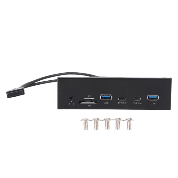 Sorven Optical Drive Extension PanelOptical Drive Front Panel, 6 Ports USB Front Panel Hub for PC Computer