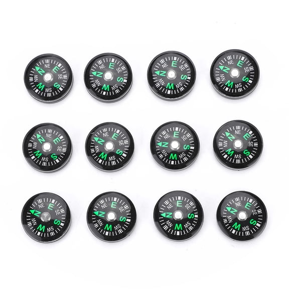 Sorven Outdoor Activities AccessoriesMini Pocket Oil Filled Compass for Hiking Camping Pack of 12