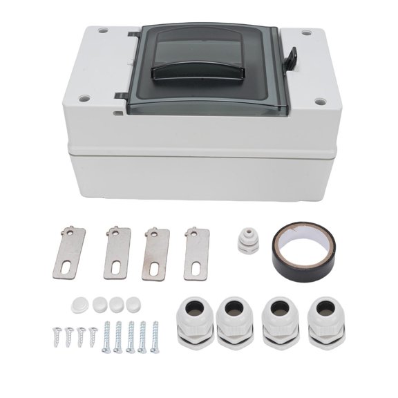 Sorven Outdoor Distribution Junction Box DC Circuit Breaker Box, IP66 Rain Proof Outdoor Power Distribution Box for Docks
