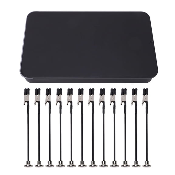 Sorven PCB Holder Helping Hands Hands Magnet Helping Hands for Soldering Station with 12 Flexible Clips Steel Box Welding Auxiliary Tool Model Painting PCB Holder Black