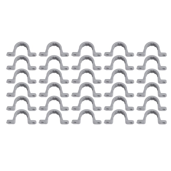 Sorven PVC Pipe Mounting Bracket U Bracket Pipe Clamp, 30PCS Sturdy Compatibility 2 Holes Conduit Strap Erosion Resistant for Rods