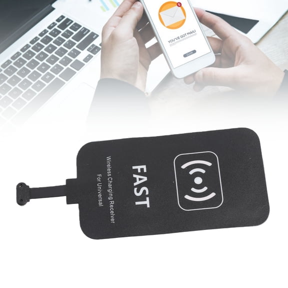 Sorven Phone Wireless Charger Receiver Wireless Charging Receiver, Charging Receiver Patch Foldable Plug for Micro USB Reverse Interface Phone