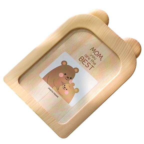 Sorven Picture Frame 7 Inch Cartoon Picture Frame, Decoration 7 Inch Picture Frame for Home Desktop Beige Bear