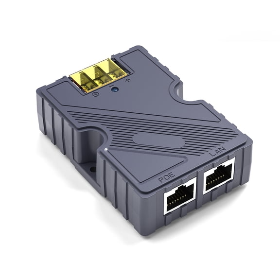Sorven PoE Internet Kit PoE Injector 48-57V, Fast Transmission ESD Protection Efficient Power Supply Passive PoE Injector 3A Flexible ABS for Satellite
