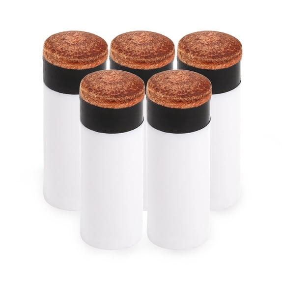 Sorven Pool Cue Ferrules Tips 5PCS Pool Cue Tips Hard Plastic Cue Stick Ferrules Billiard Cue Head 12MM / 13MM OuterDiameter