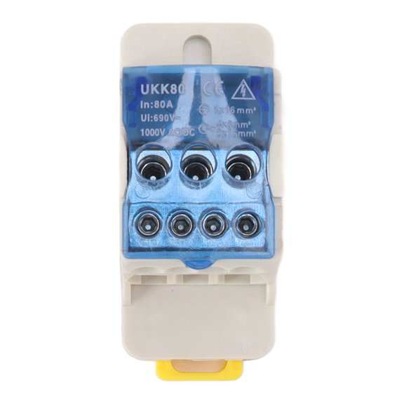 Sorven Power Junction Box DIN Rail Power Junction Box Electrical Terminal Block Connector Distribution Box AC DC1000V Stable Structure for Various High Voltage Cabinets