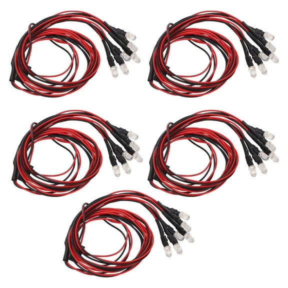 Sorven RC Car LED Light Kit RC Led Lights, 5 Pieces Powered By Receiver RC Car LED Light Kit for RC Car