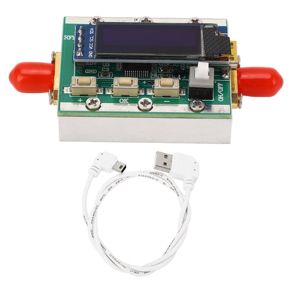 Sorven RF Programmable Attenuator 1-3800MHz RF Attenuator, 50 Ohm Impedance 5V 0-31dB Adjustable Low Insertion Loss RF Programmable Attenuator 1dB Step Back PC Controllable for Analyzer