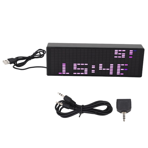 Sorven RGB Music Spectrum Display Music Spectrum Analyzer, Accurate 5V USB Plug in Cable Control Music Spectrum Display 20 Dynamic Effects for Home