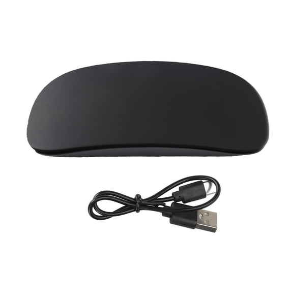 Sorven Rechargeable Computer MouseWireless Mouse, 1600dpi Low Noise Bluetooth Mouse USB C Rechargeable Curved Compact Optical Touch Universal for PC Black