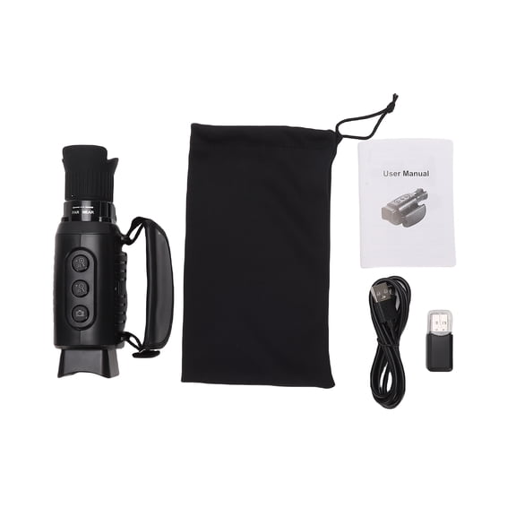 Sorven Rechargeable Infrared Night Monocular Scope 2.5K Night Monocular Infrared Scope with 10X Zoom 7 Level Adjustment 800m Range Rechargeable HD Camera for Hunting Camping