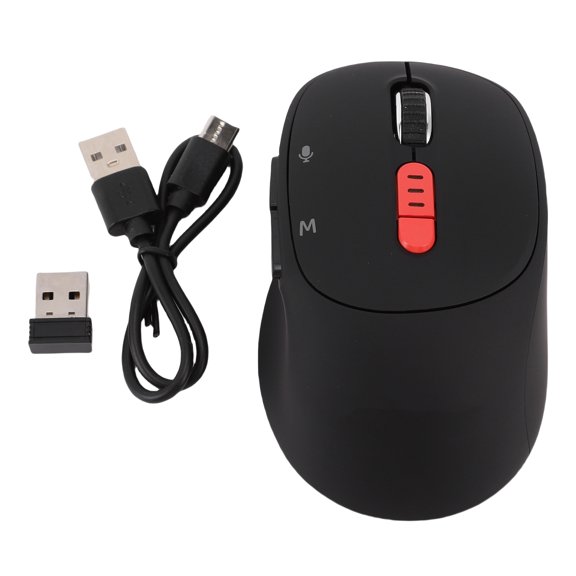 Sorven Rechargeable Wireless MouseAI Voice Mouse for GPT 6 in 1 Voice Typing Translation Quiet Ergonomic Rechargeable Bluetooth Wireless Computer Mouse for Desktop PC