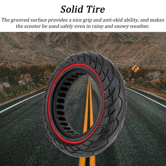 Sorven Replacement Tire Tire 10x2.5 Inner Hollow Solid Tire 10 Inch Electric Scooter Explosion-Proof Tubeless Tire Front/Rear Tire Compatible with G30 Electric Scooter 60/70-6.5 Tire