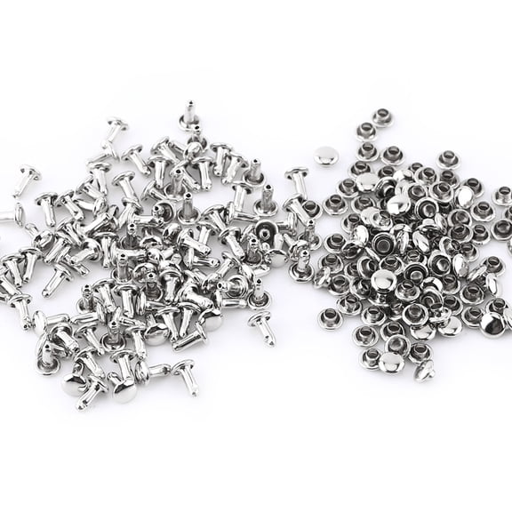 Sorven Rivet 100pcs Double Cap Rivet Tubular Metal Leather Craft Studs Decoration for Bags Shoes Hats