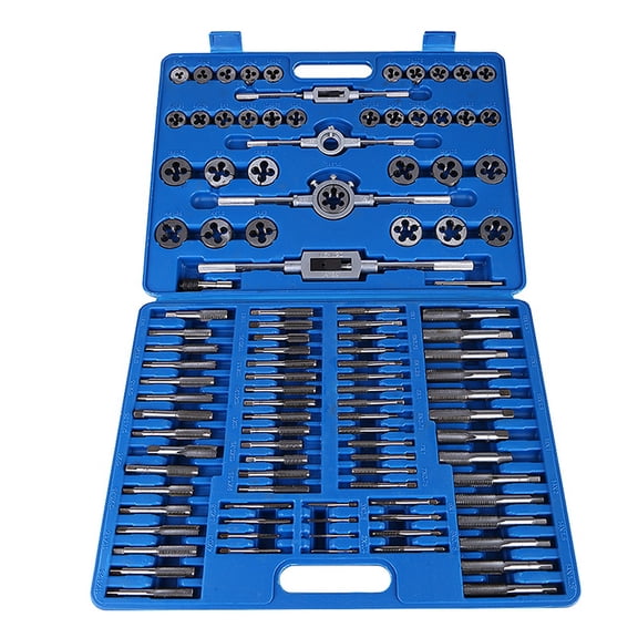 Sorven Screw Taps Tool Set 110pcs M2- Screw Nut Taps Dies Kit, Carbon Steel Hand Tool Set with Wrench, for Hand Tapping and Threading Operation
