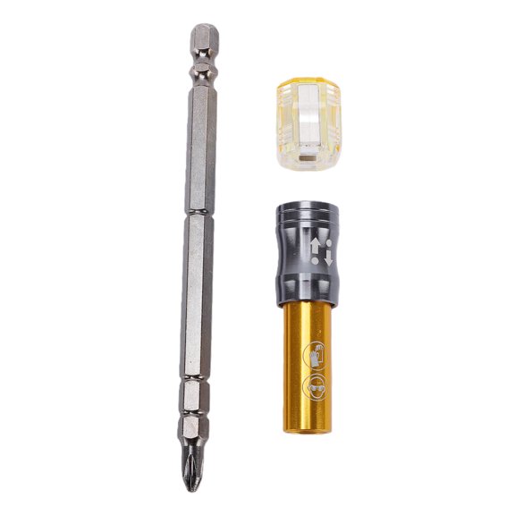 Sorven Screwdriver Bit Screwdriver 3 in 1 Extension Socket Screwdriver Bit 110mm Multi Functional Magnetic Screwdriver Bit Socket for Electric Drill Yellow