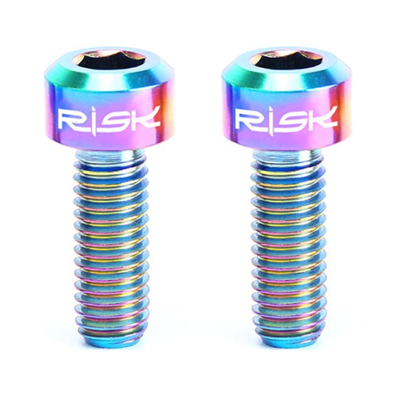 Sorven Screws for bike derailleurDerailleur 2PCS M514mm Titanium Bolts for Bike Thumb Shifter Fixed Screws Ti Conjoined Ti Screws Ti Fastener Parts