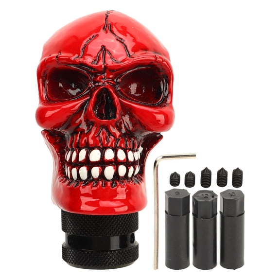 Sorven Skeleton Car Racing Stick Skull Gear Shift Knob, Skull Manual Lever Stick Durable High Strength Resin Anti Fading Unique Appearance for Most Manual Cars