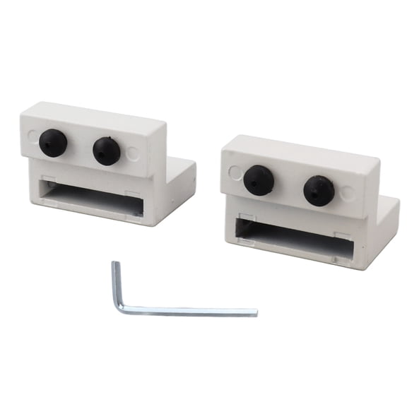 Sorven Sliding Barn Door Hardware Accessories Flat Rail Roller Stops, Barn Door Stopper Super Quiet Wide Application Impact Resistance Carbon Steel and ABS White Simple Installation for Bedroom