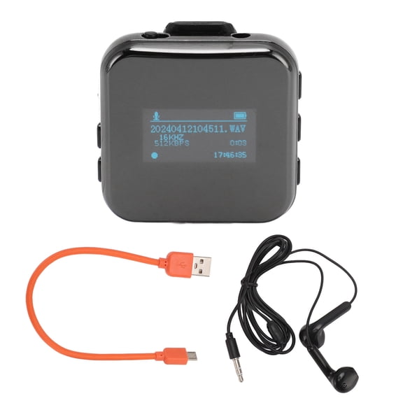 Sorven Small MP3 PlayerSmall MP3 Player, Removable Clip Noise Reduction MP3 Music Player HD Screen Waterproof for Fitness 4G
