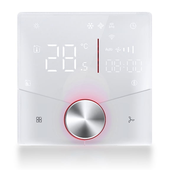 Sorven Smart Air Conditioner Thermostat Air Conditioner Temperature Controller, WiFi Air Conditioner Thermostat Touch Control for Home White