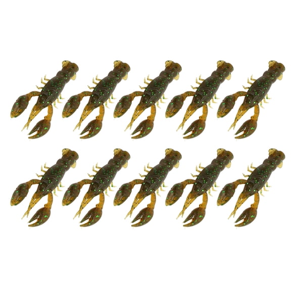 Sorven Soft Fishing Lure 10pcs Soft Fishing Lure Crawdad Bait PVC Shrimp Artificial Soft Lure Baits Bass Fishing