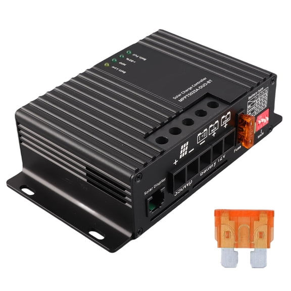 Sorven Solar Controller Solar Charger Controller, Intelligent Display MPPT Solar Charger Controller Dual Battery Charging for RV MPPT5025A DOUBLE 25A