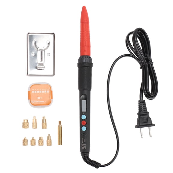 Sorven Soldering Iron with Heat Set Insert Tips60W Soldering Iron, Metal Plastic Soldering Iron Kit with 8pcs Insert Tips for 3D Printing Parts US Plug