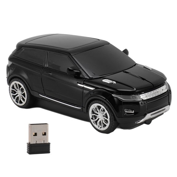 Sorven Sports Car Mouse for LaptopSports Car Mouse, Car Shape Wireless Mouse Ergonomic for PC Black
