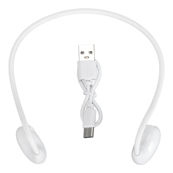 Sorven Sports Headset Open Ear Bluetooth Headset, Air Conduction Bluetooth Headset 80mAh Battery Clear Sound Waterproof for Laptops White