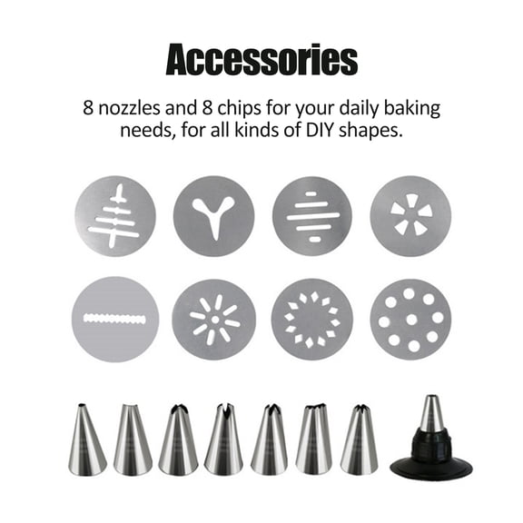 Sorven Squeeze Machine Baking Cookie Squeeze Cookie Machine Cream Mounted Mounted Mouth Bean Baking Tool Household Mold