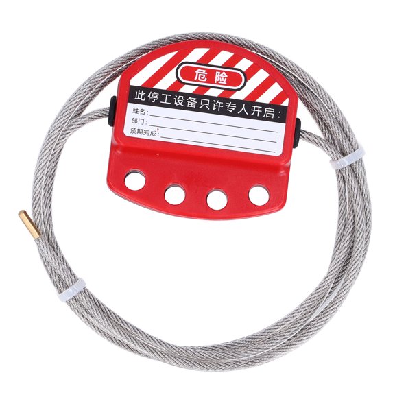 Sorven Steel Cable Lock Steel Cable Lock, Rustproof Tagout Cable Lock Adjustable Erosion Resistant BD L11 4 Simple Operation for Equipment Maintenance